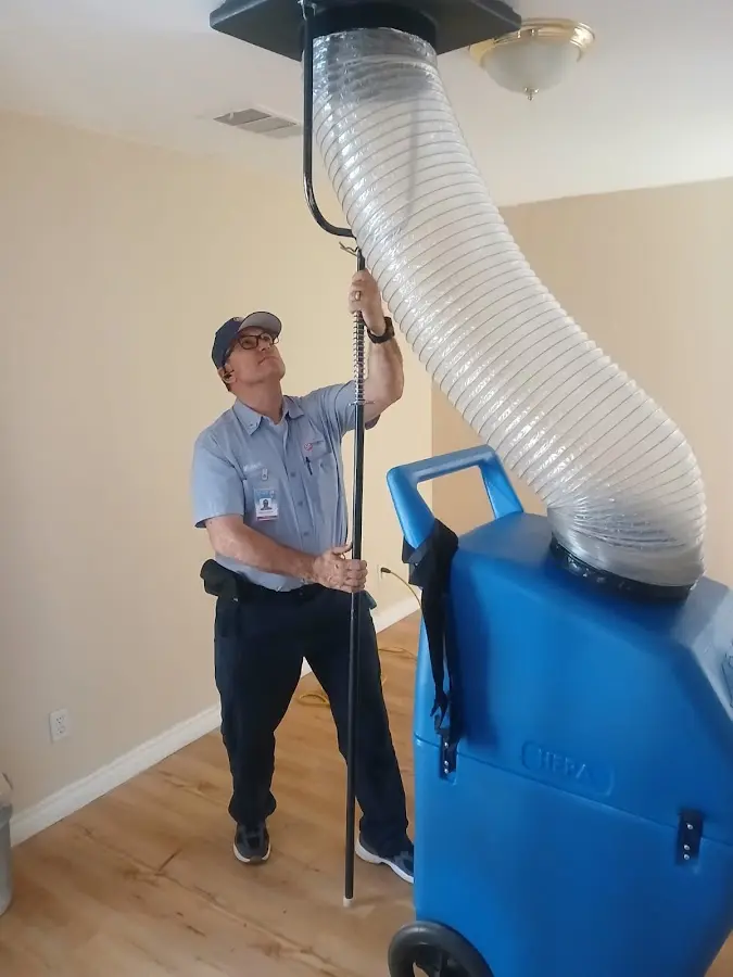 Mini Split Installation technician using HEPA equipment in Brandywine